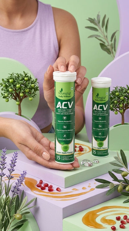 Younglyf ACV Effervescent Tablets (15 Count) – Green Apple