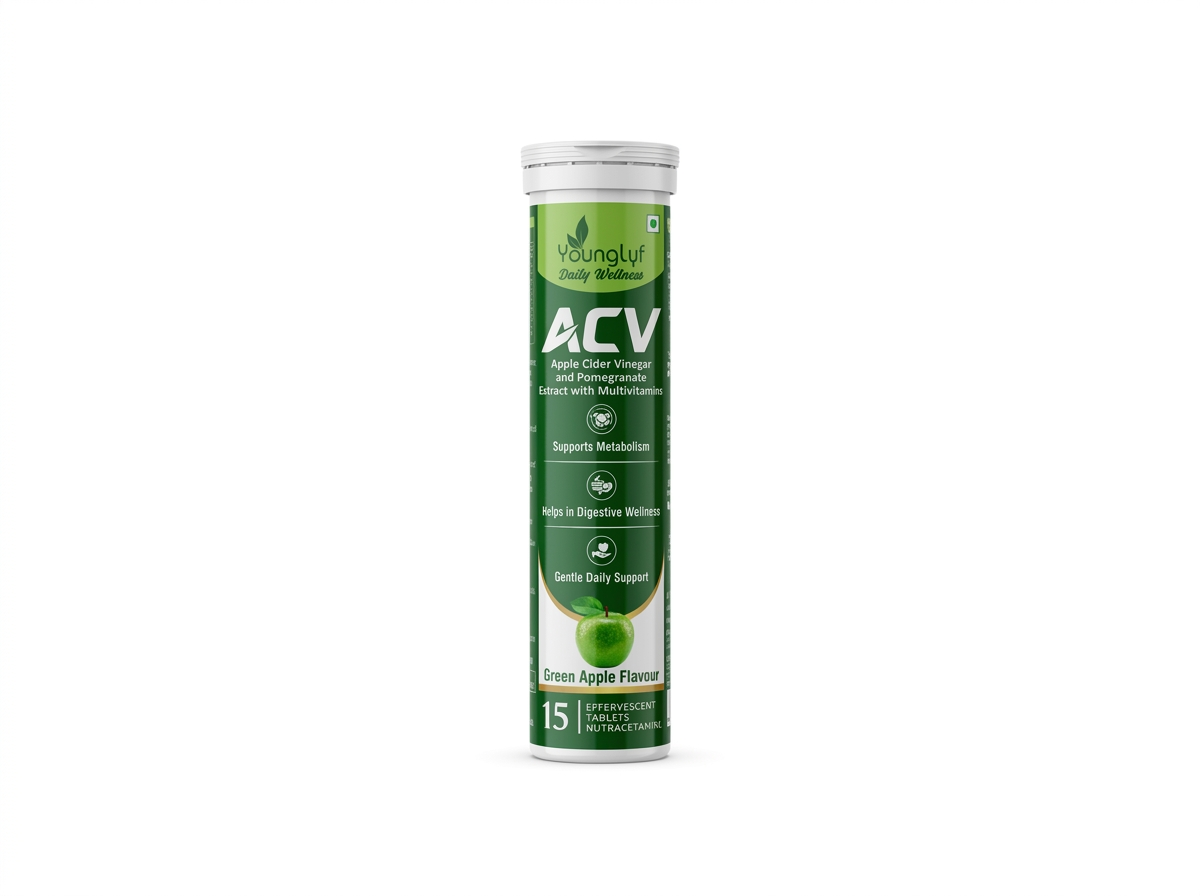 Younglyf ACV Effervescent Tablets (15 Count) – Green Apple