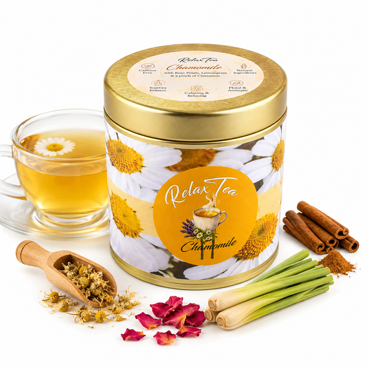 Younglyf Relax Tea Chamomile Herbal Tea Bags | Pure Chamomile Flower Tea | Naturally Caffeine-Free Herbal Infusion 12 Tea Bags