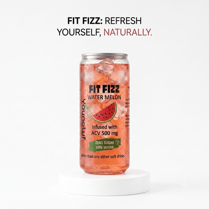 FitFizz WaterMelon Multivitamin Drink Infused with ACV.