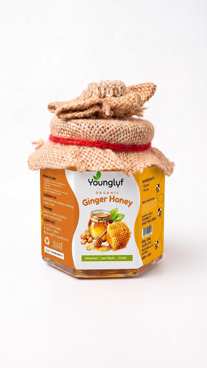 Younglyf Ginger Infused Honey - 300ml | Natural Immunity Booster