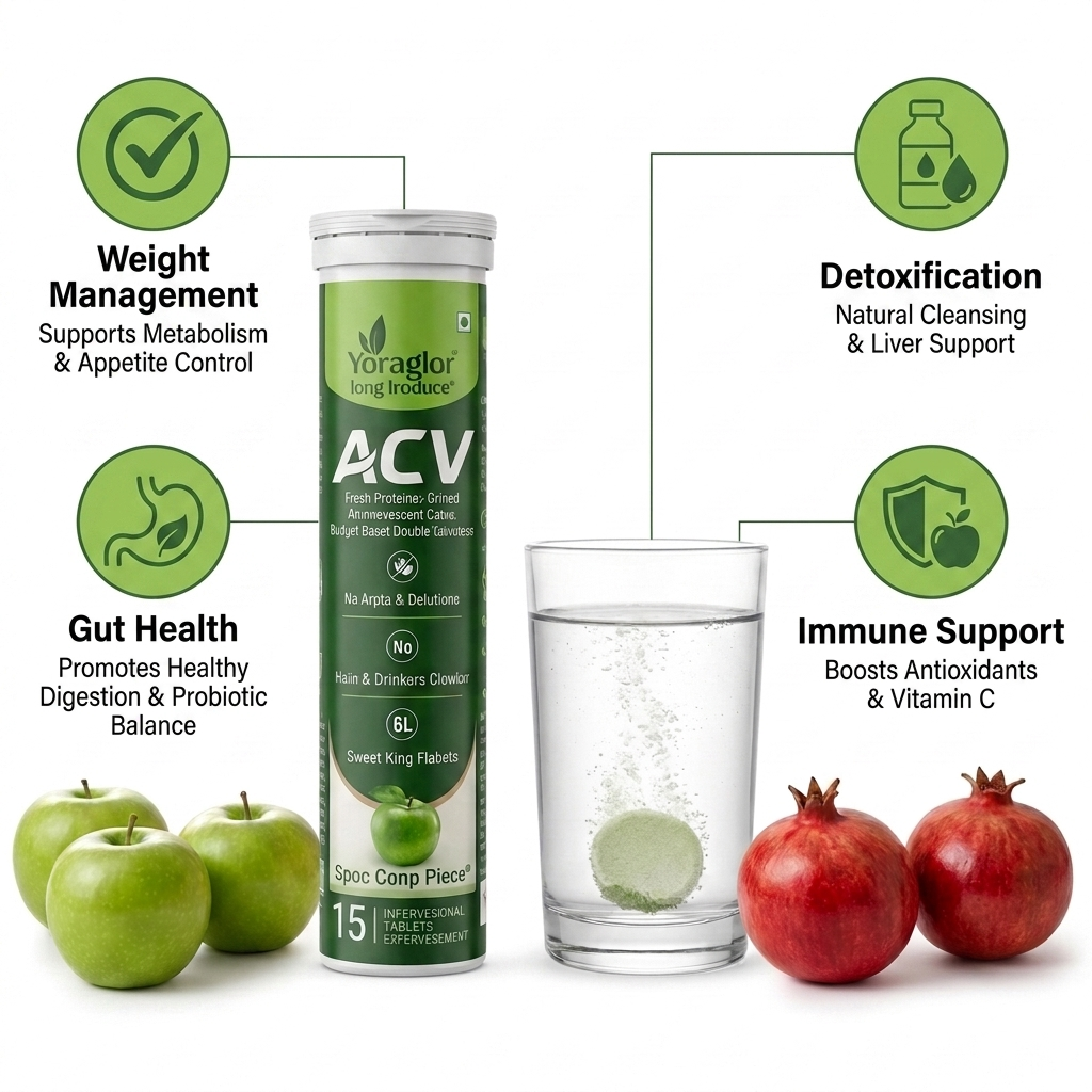 Younglyf ACV Effervescent Tablets (15 Count) – Green Apple
