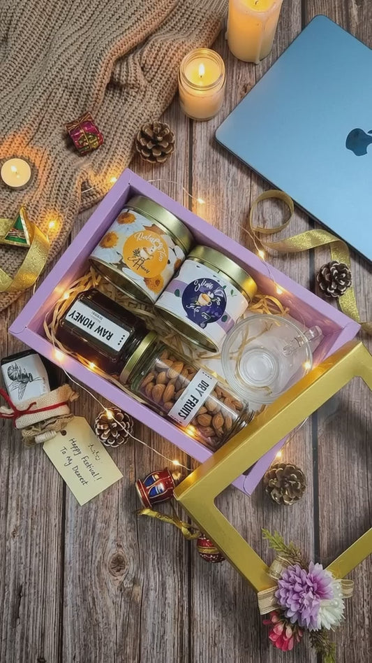 Younglyf Diwali Special Wellness Gift Hamper | Healthy Festive Box with ACV, Ginger Honey & Exotic Teas